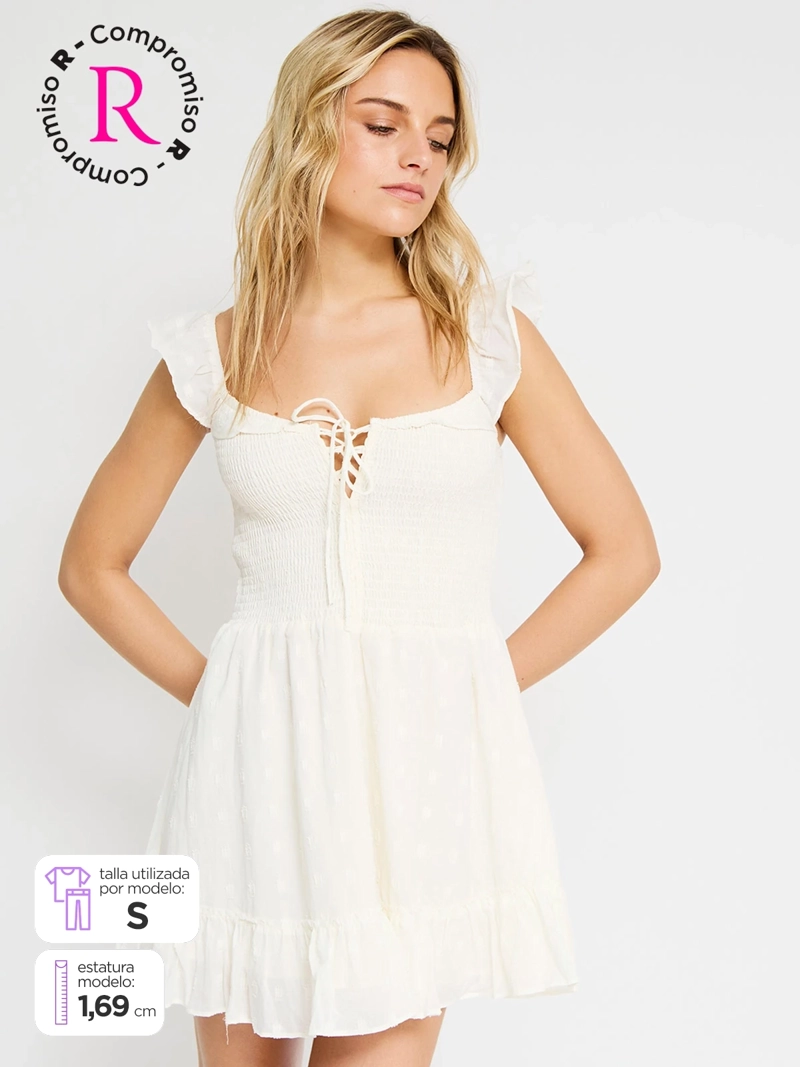 VESTIDO MUJER INDEX ALGODÓN CORTO SIN MANGAS - 1