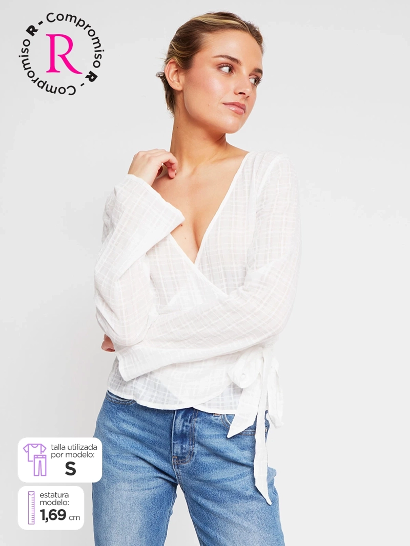 BLUSA MUJER INDEX ALGODÓN MANGA LARGA
