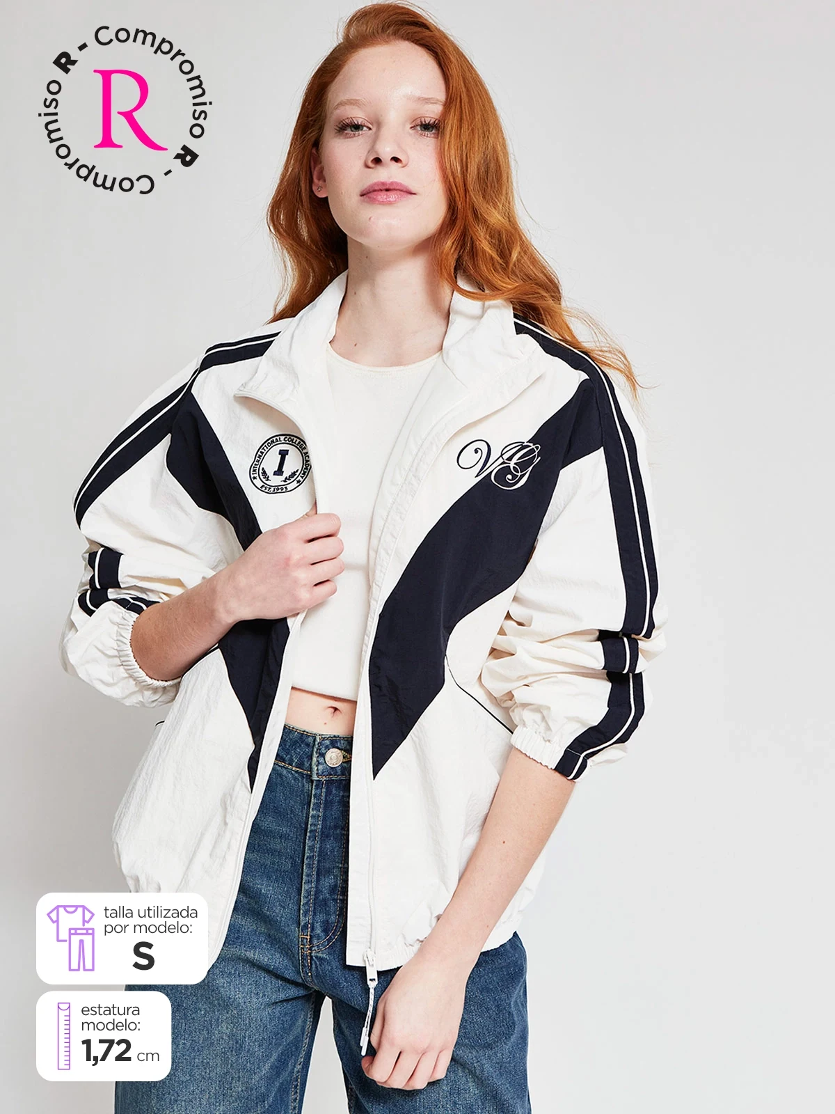 CHAQUETA MUJER INDEX CORTAVIENTO BORDADO - 1