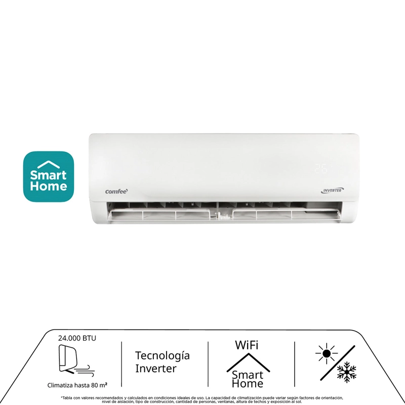 AIRE ACONDICIONADO SPLIT MIDEA INVERTER COMFEE 24000 BTU - 3
