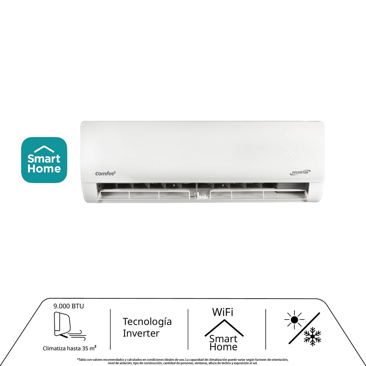 AIRE ACONDICIONADO SPLIT MIDEA INVERTER COMFEE 9000 BTU - 3