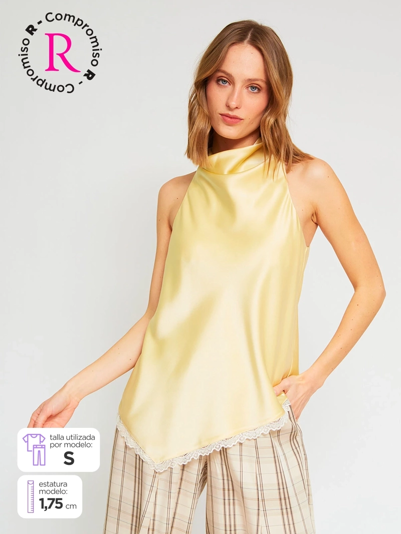 BLUSA MUJER MARQUIS SATÍN ENCAJE