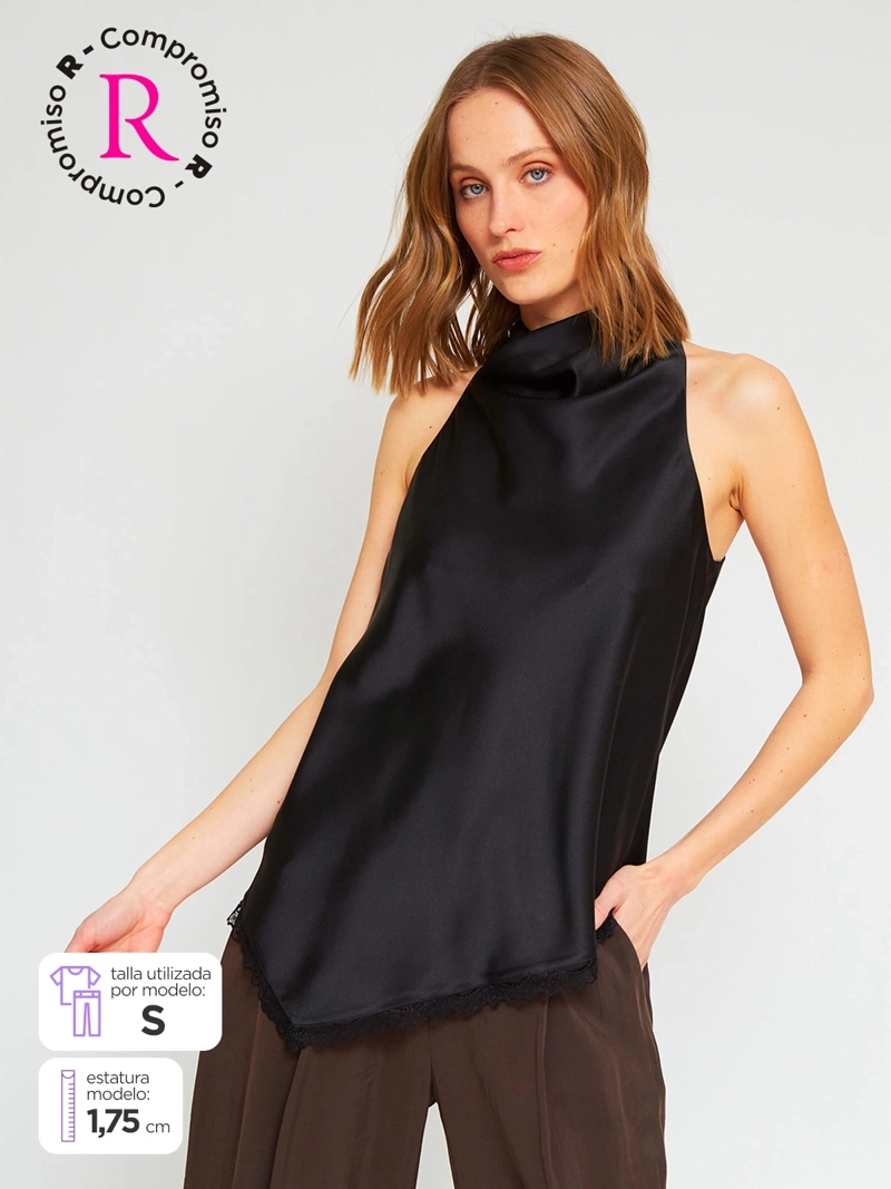 BLUSA MUJER MARQUIS SATÍN ENCAJE - 1