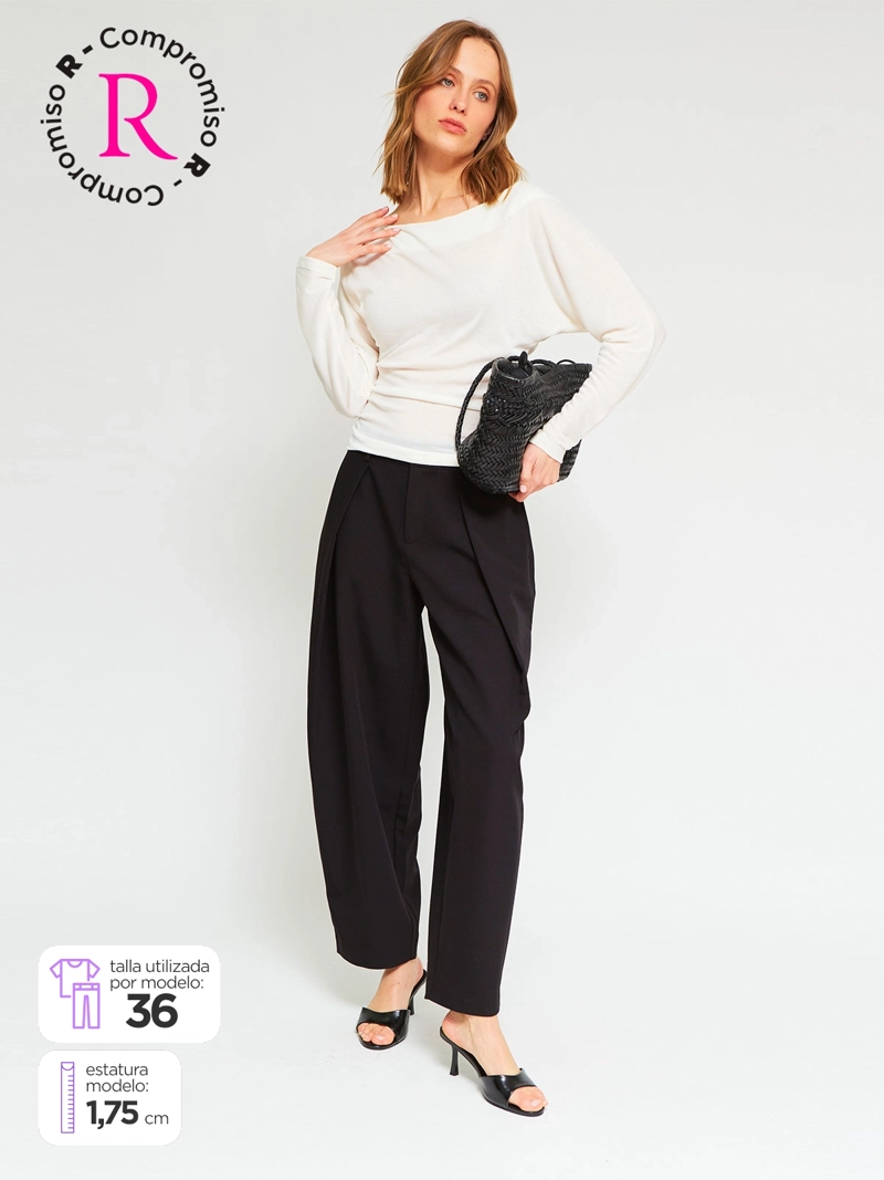 PANTALÓN MUJER MARQUIS PLIEGUES - 1