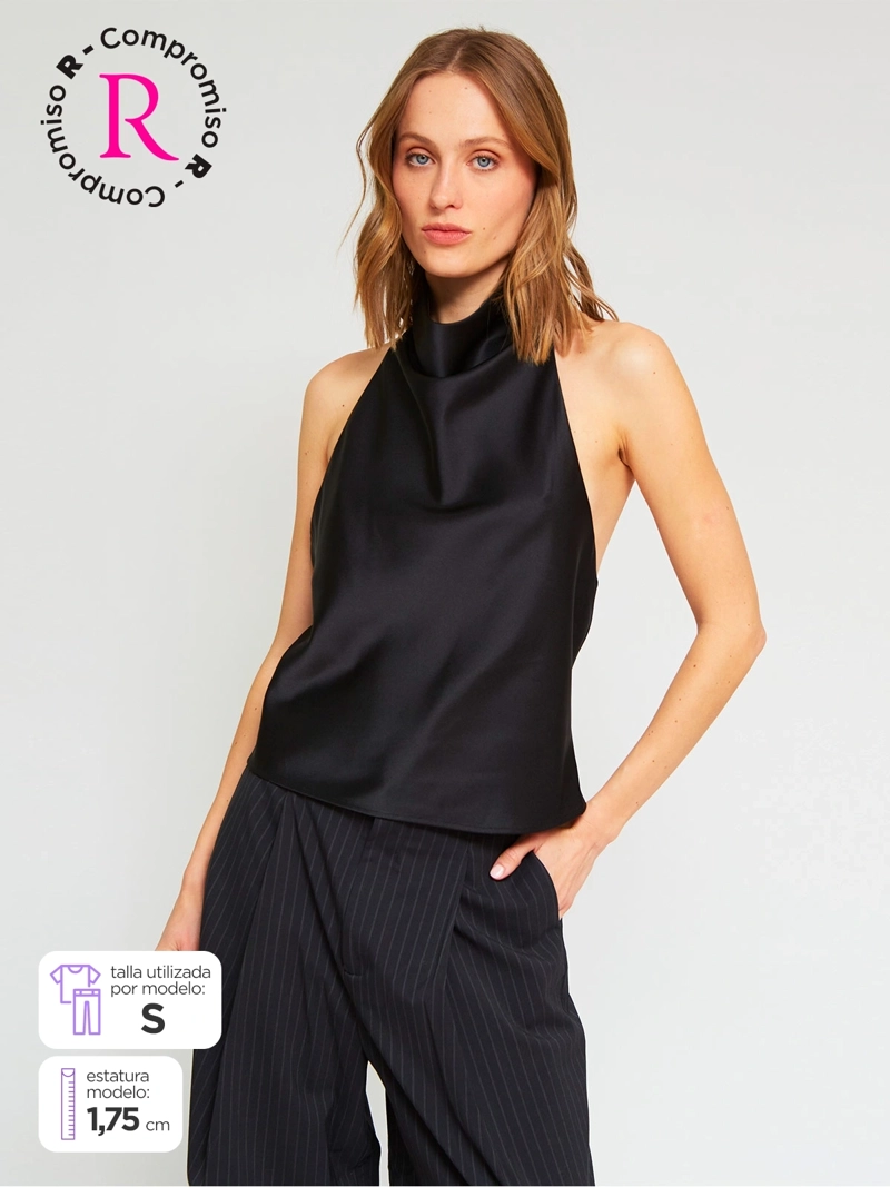 BLUSA MUJER MARQUIS SATÍN HALTER - 1
