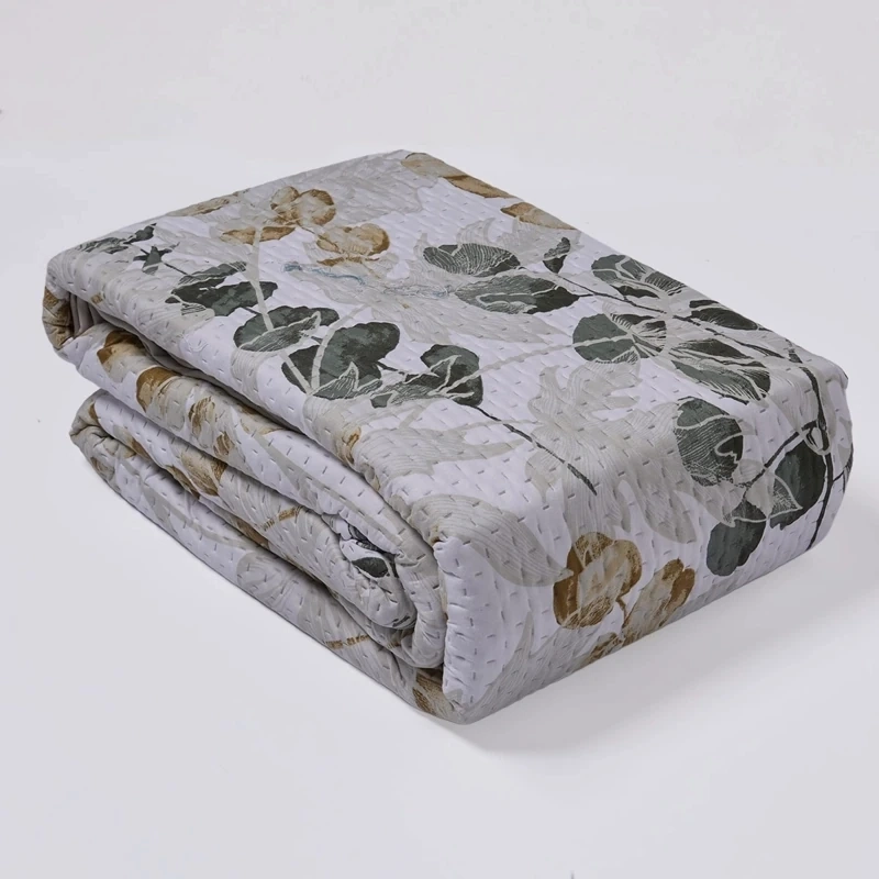 CUBRECAMA RIPLEY HOME ULTRA SONIC 2 PLAZAS HOJAS  - 4
