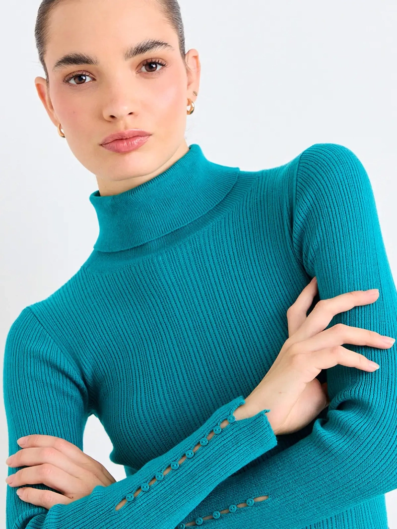 SWEATER MUJER IO BEATLE TEJIDO BÁSICO RIB - 5