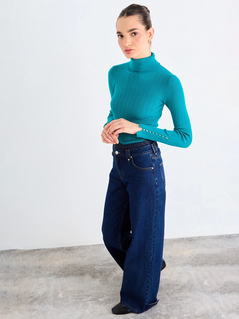 SWEATER MUJER IO BEATLE TEJIDO BÁSICO RIB - 2
