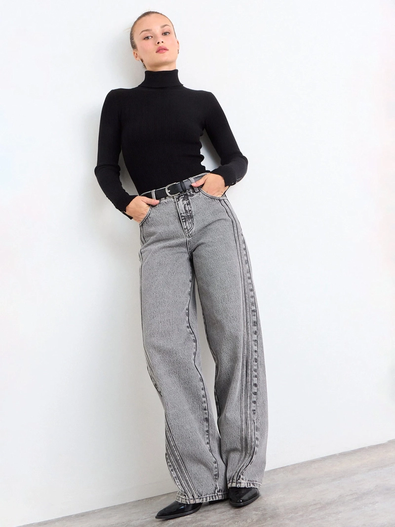 SWEATER MUJER IO BEATLE TEJIDO BÁSICO RIB - 1