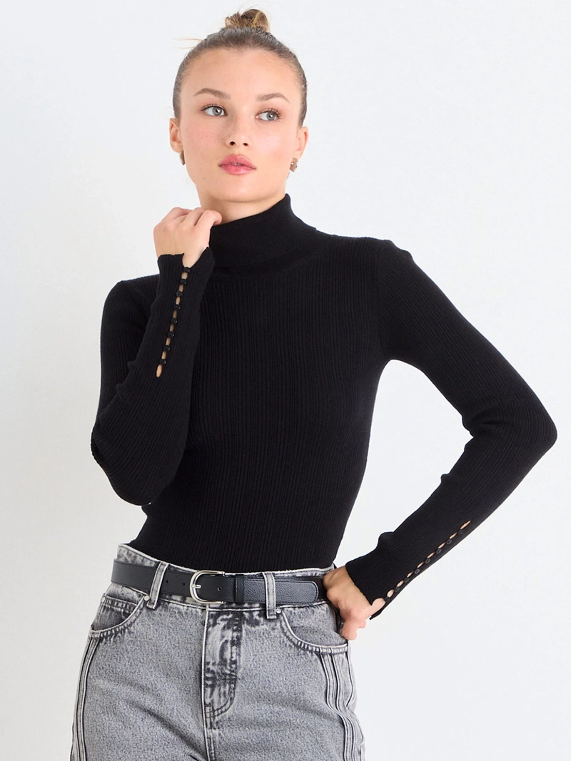 SWEATER MUJER IO BEATLE TEJIDO BÁSICO RIB - 3