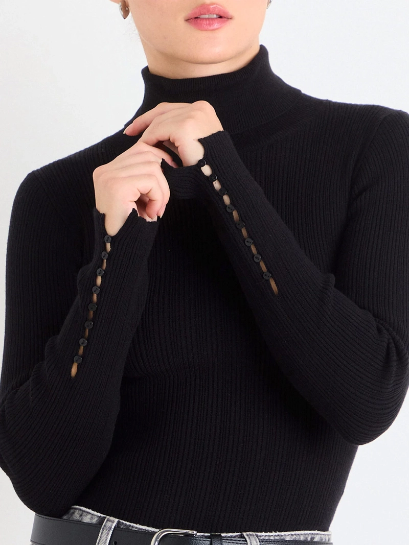 SWEATER MUJER IO BEATLE TEJIDO BÁSICO RIB - 5