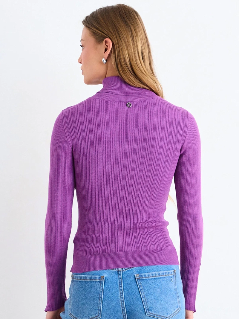 SWEATER MUJER IO BEATLE TEJIDO BÁSICO RIB - 4