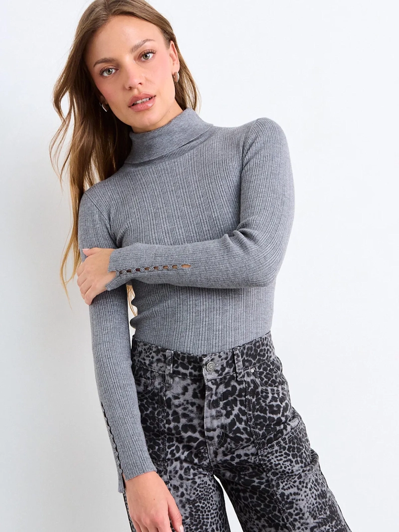 SWEATER MUJER IO BEATLE TEJIDO BÁSICO RIB - 3