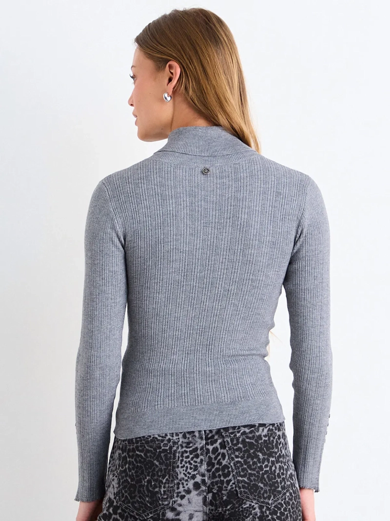 SWEATER MUJER IO BEATLE TEJIDO BÁSICO RIB - 4