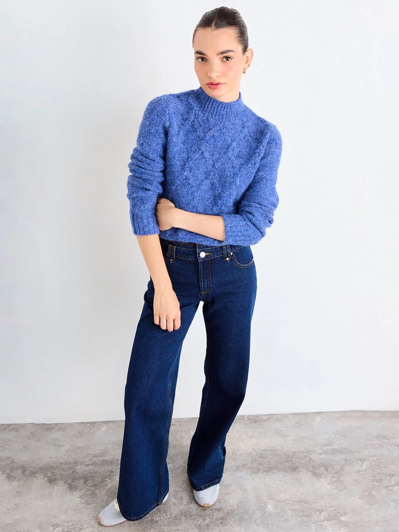 SWEATER MUJER IO MOAIR TRENZADO - 1