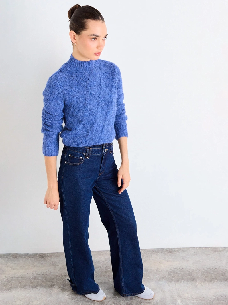 SWEATER MUJER IO MOAIR TRENZADO - 2