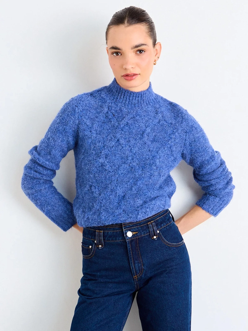 SWEATER MUJER IO MOAIR TRENZADO - 3