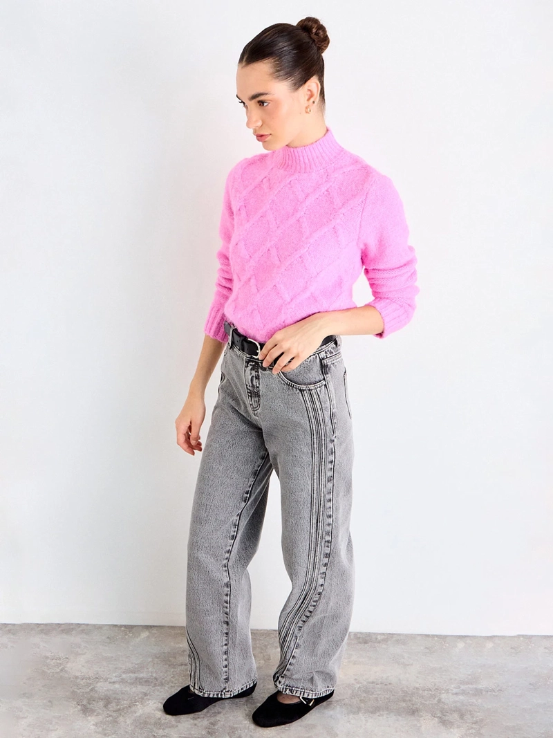 SWEATER MUJER IO MOAIR TRENZADO - 2