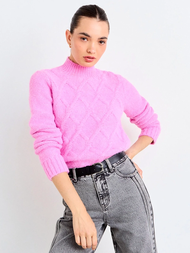 SWEATER MUJER IO MOAIR TRENZADO - 3