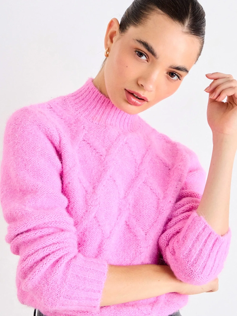 SWEATER MUJER IO MOAIR TRENZADO - 5