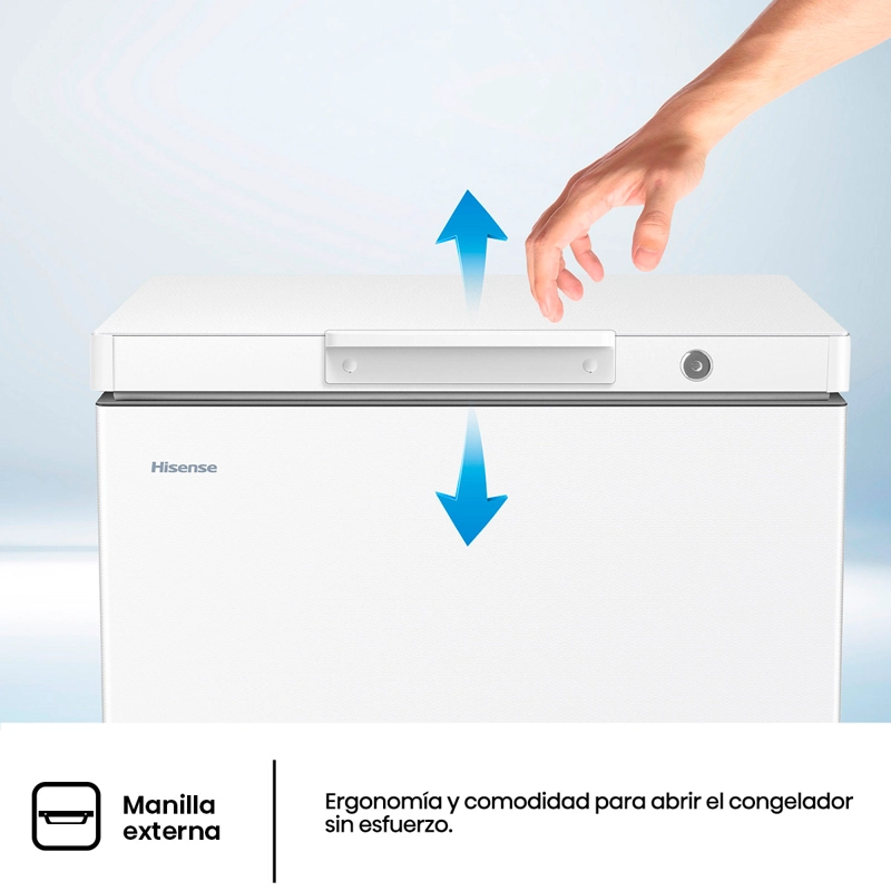 CONGELADOR HORIZONTAL HISENSE FT145N1BWF 141L FRÍO DIRECTO BLANCO - 7