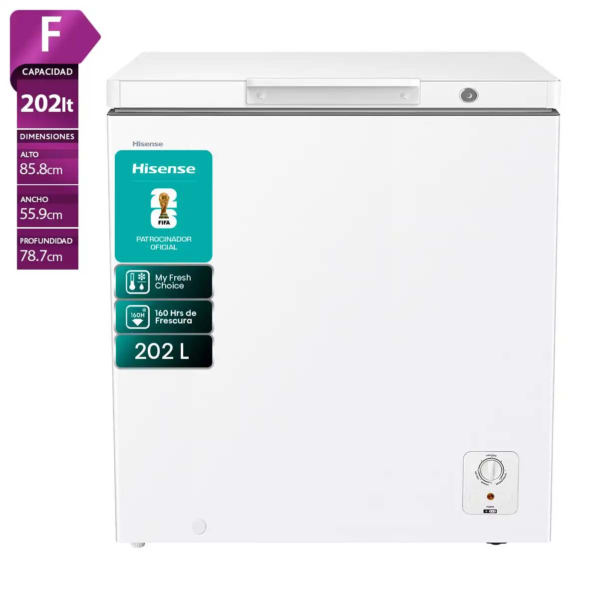 CONGELADOR HORIZONTAL HISENSE FT200N1BWF 202L FRÍO DIRECTO BLANCO - 1