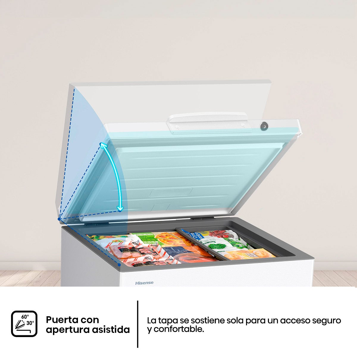 CONGELADOR HORIZONTAL HISENSE FT200N1BWF 202L FRÍO DIRECTO BLANCO - 11