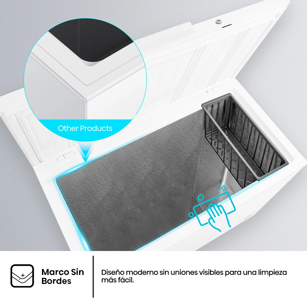 CONGELADOR HORIZONTAL HISENSE FT300N1AWF 297L FRÍO DIRECTO BLANCO - 6