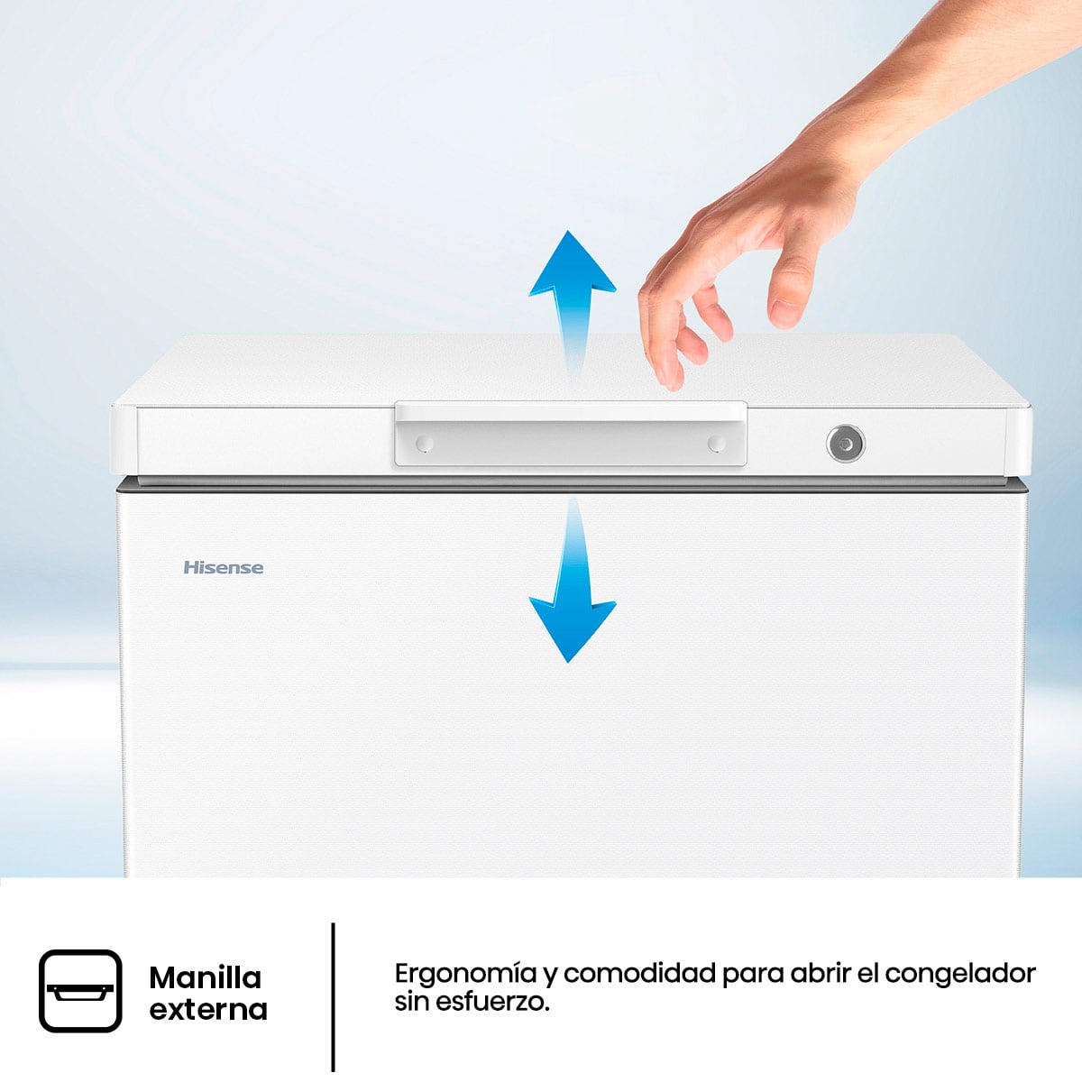 CONGELADOR HORIZONTAL HISENSE FT300N1AWF 297L FRÍO DIRECTO BLANCO - 7