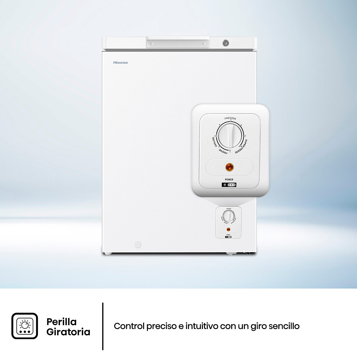 CONGELADOR HORIZONTAL HISENSE FT100N1BWF 97L FRÍO DIRECTO BLANCO - 11