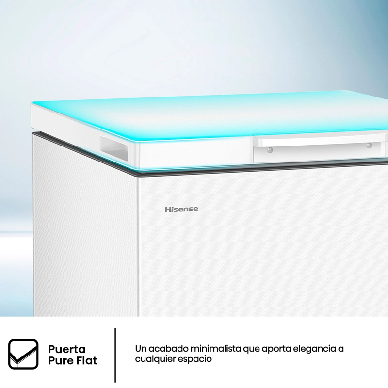 CONGELADOR HORIZONTAL HISENSE FT100N1BWF 97L FRÍO DIRECTO BLANCO - 7