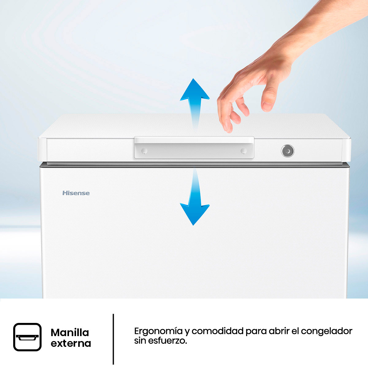CONGELADOR HORIZONTAL HISENSE FT100N1BWF 97L FRÍO DIRECTO BLANCO - 8