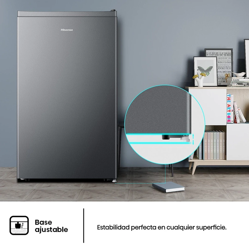 FRIGOBAR HISENSE RR093N1EB1 94L FRÍO DIRECTO PLATA - 7
