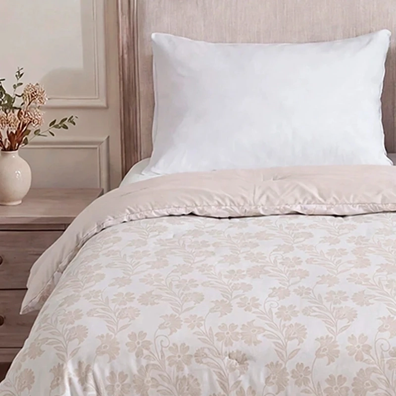 PLUMÓN RIPLEY HOME JACQUARD FLORES 1.5 PLAZAS BEIGE - 3