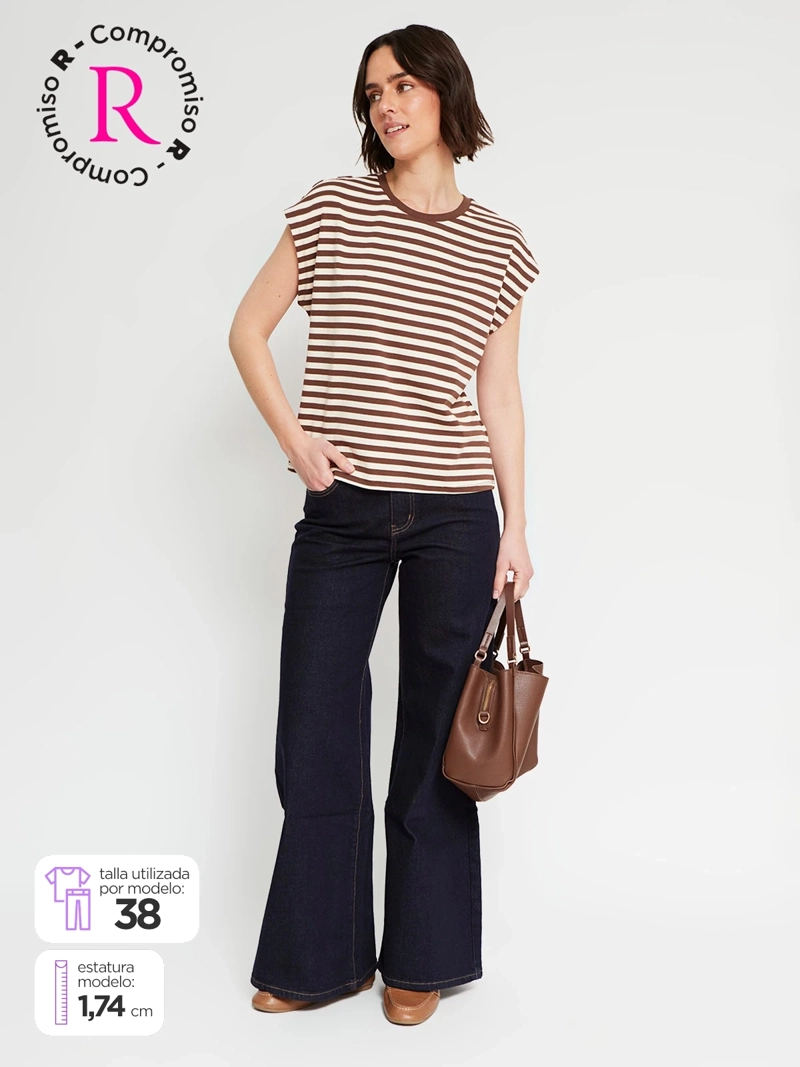 JEANS MUJER REGATTA ALGODÓN WIDE LEG - 1