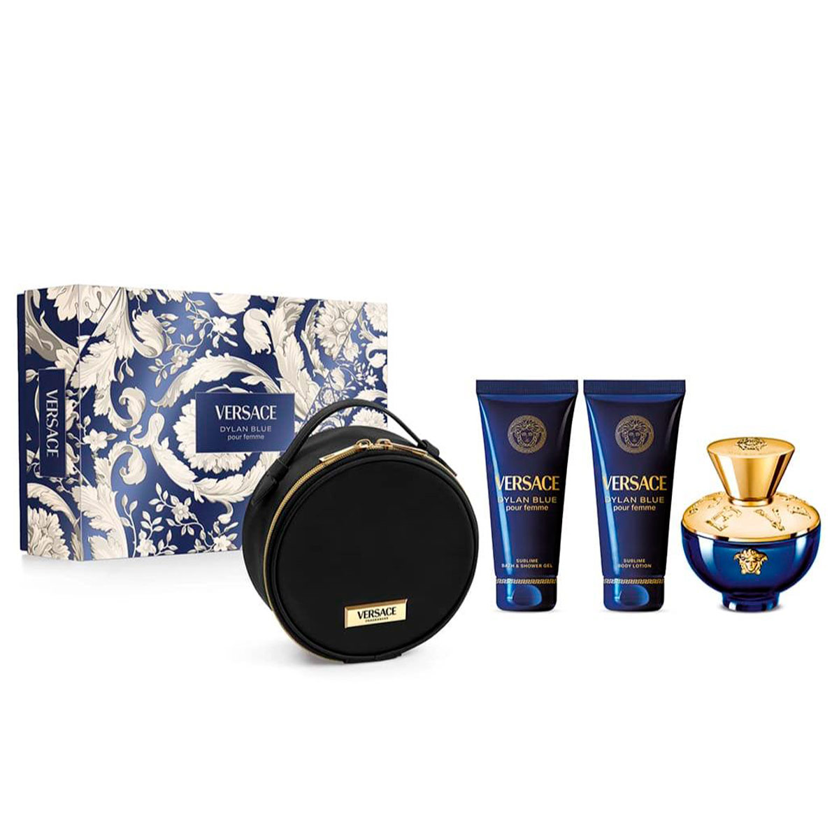 SET PERFUME MUJER VERSACE DYLAN BLUE EDP 100ML+100ML+100ML - 1