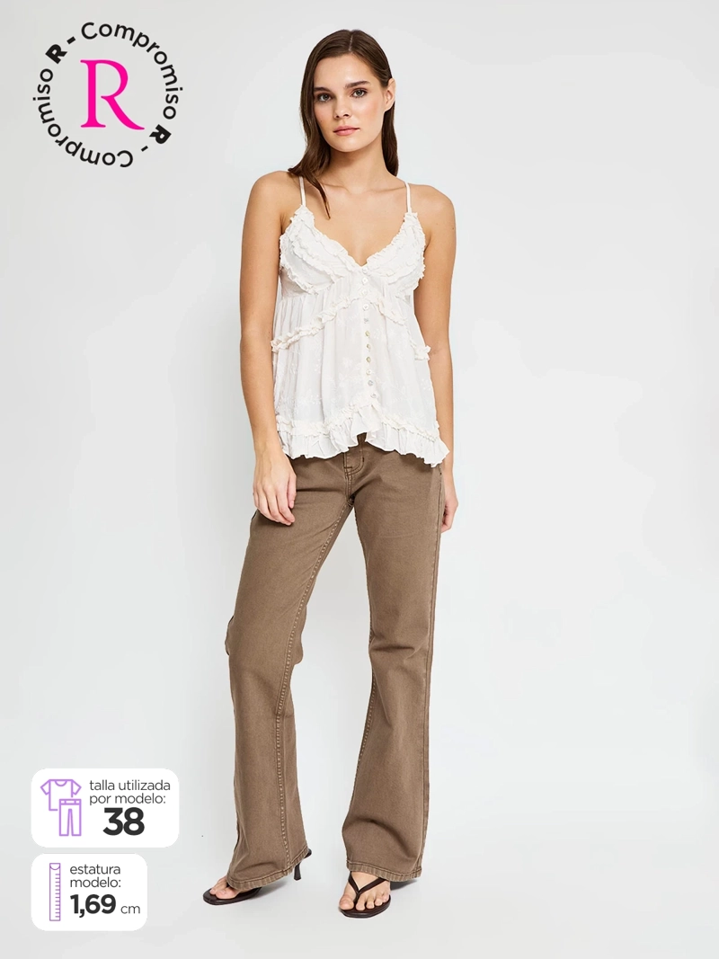 JEANS MUJER INDEX ALGODÓN PRINT - 1