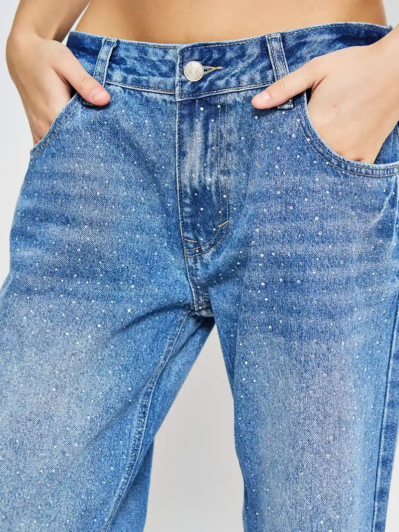 JEANS MUJER INDEX ALGODÓN BRILLOS - 4