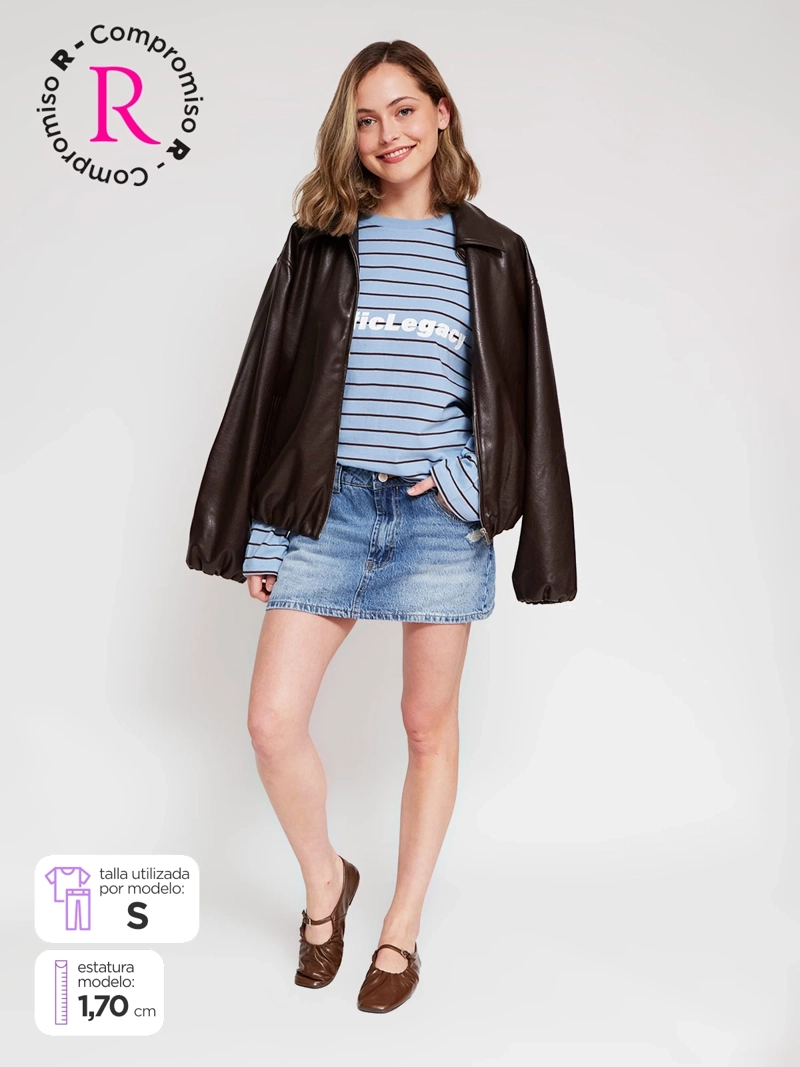 FALDA SHORT MUJER INDEX ALGODÓN DENIM - 1