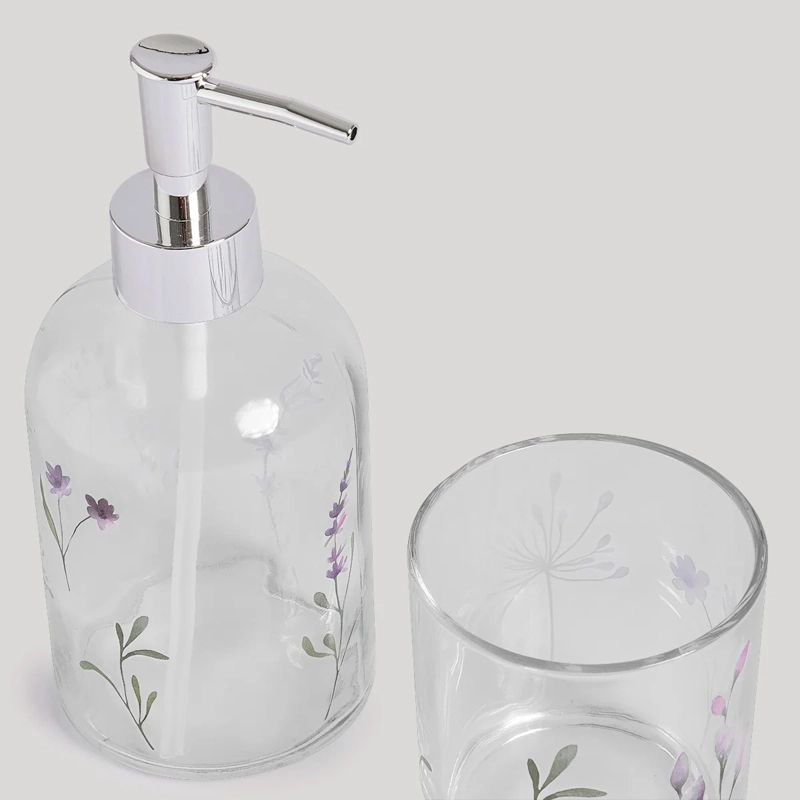 SET DE BAÑO RIPLEY HOME VASO + DISPENSADOR FLEURS - 3