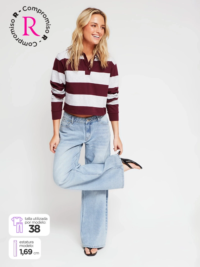 JEANS MUJER INDEX ALGODÓN TIRO BAJO - 1