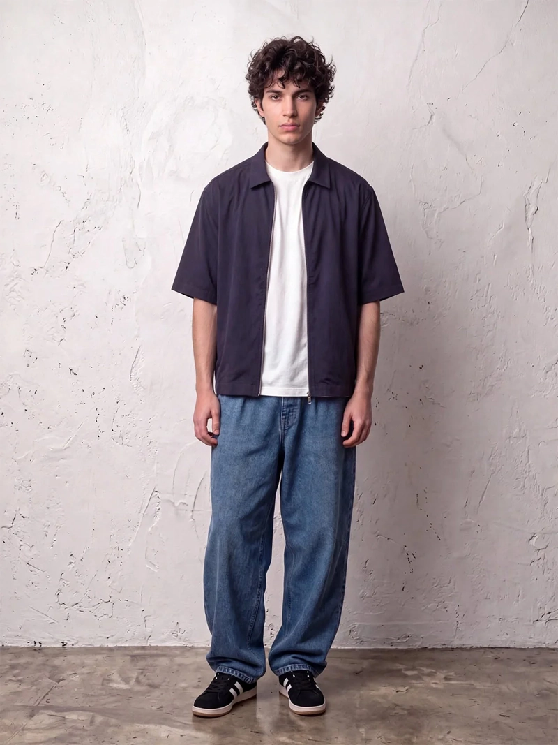 CAMISA HOMBRE INDEX MANGA CORTA CON CIERRE - 4