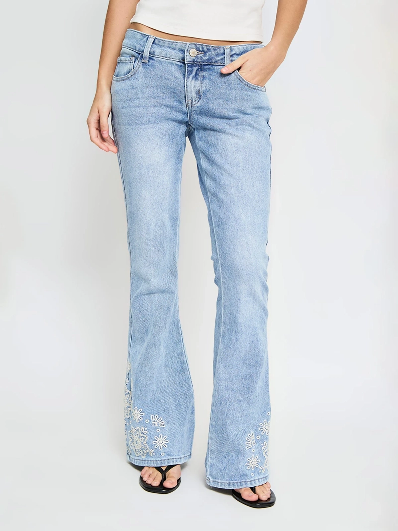 JEANS MUJER INDEX ALGODÓN BORDADO - 2