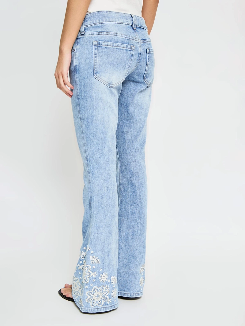 JEANS MUJER INDEX ALGODÓN BORDADO - 3