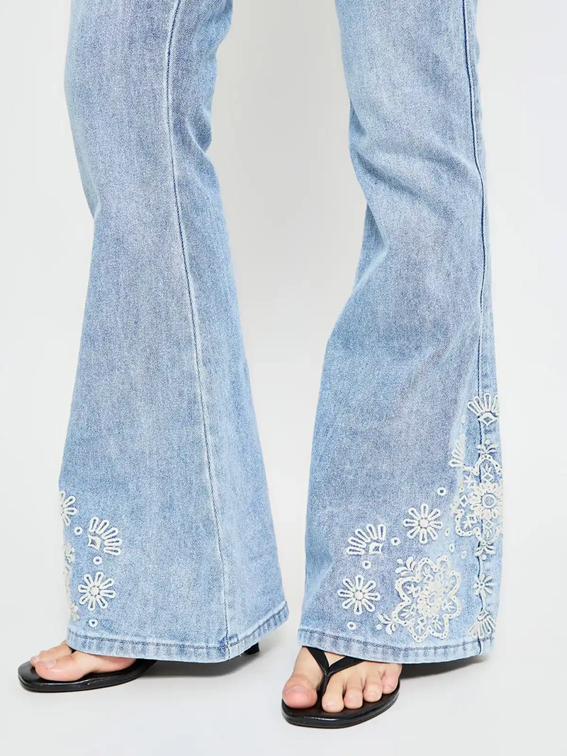 JEANS MUJER INDEX ALGODÓN BORDADO - 4