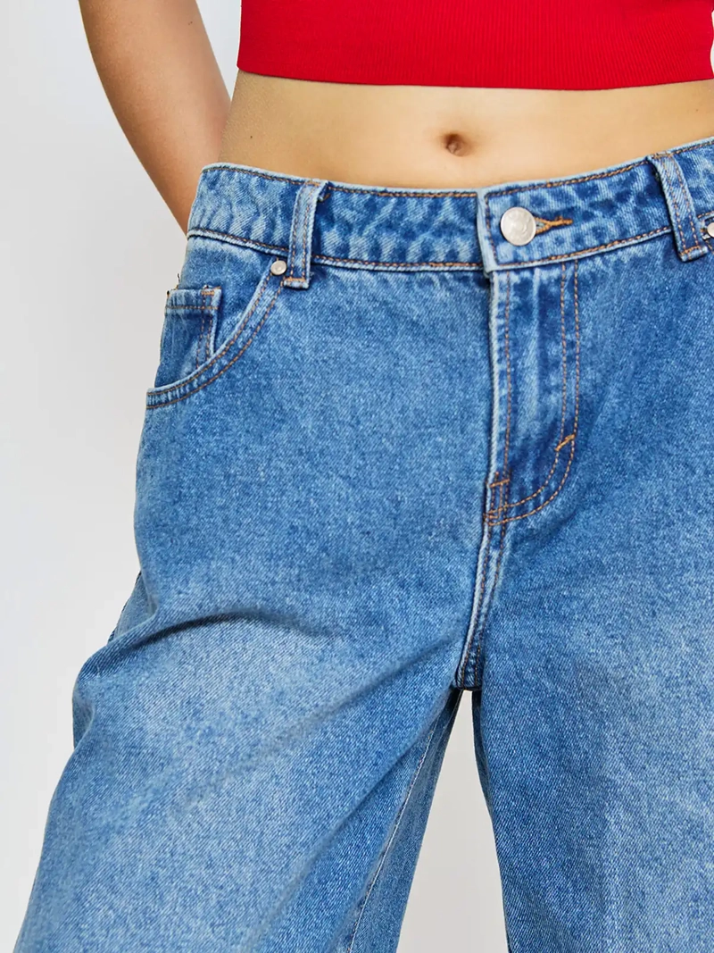 SHORT MUJER INDEX ALGODÓN LARGO DENIM - 4