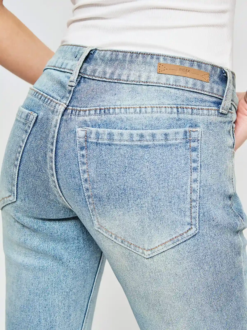 JEANS MUJER INDEX ALGODÓN TIRO BAJO - 4