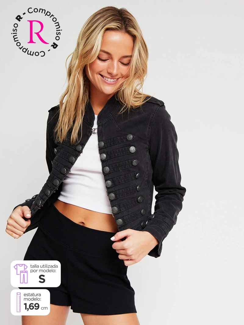 CHAQUETA MUJER INDEX ALGODÓN BOTONES - 1