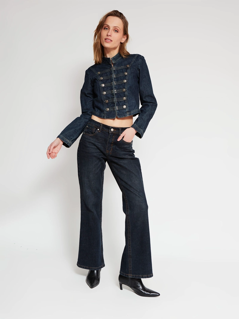 CHAQUETA MUJER INDEX ALGODÓN DENIM BOTONES - 5