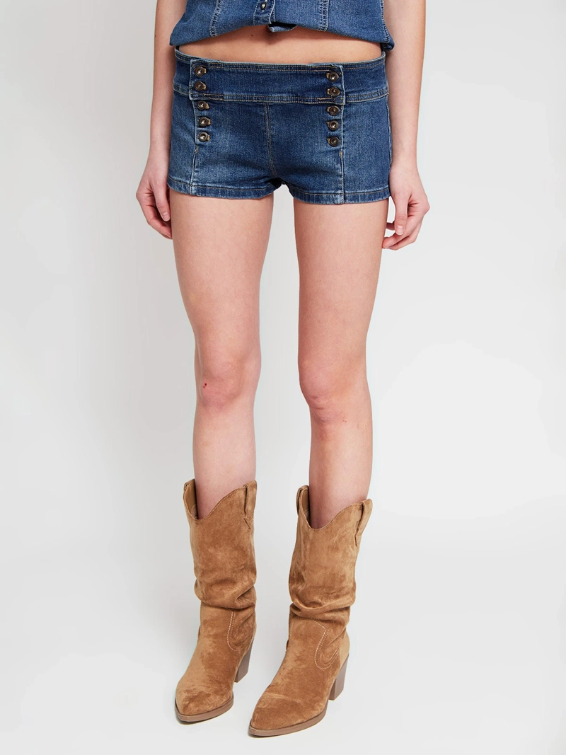 SHORT MUJER INDEX ALGODÓN DENIM - 2